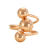 Metal Ball Geometric Ring Electroplated Hand Jewelry For Unisex