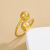 Metal Ball Geometric Ring Electroplated Hand Jewelry For Unisex
