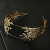 Metal Baroque Leaf Hair Accessories For Women With Electroplating Design