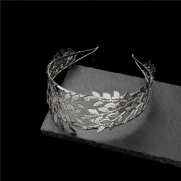 Metal Baroque Leaf Hair Accessories For Women With Electroplating Design