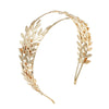 Metal Baroque Leaf Hair Accessories For Women With Electroplating Design