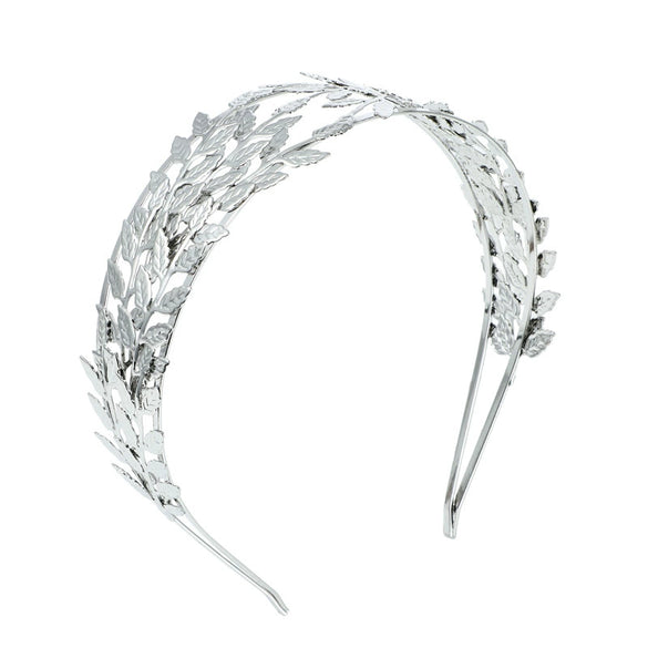 Metal Baroque Leaf Hair Accessories For Women With Electroplating Design