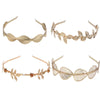Metal Baroque Tree Leaf Headband For Women Electroplated Hair Accessories