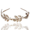 Metal Baroque Tree Leaf Headband For Women Electroplated Hair Accessories