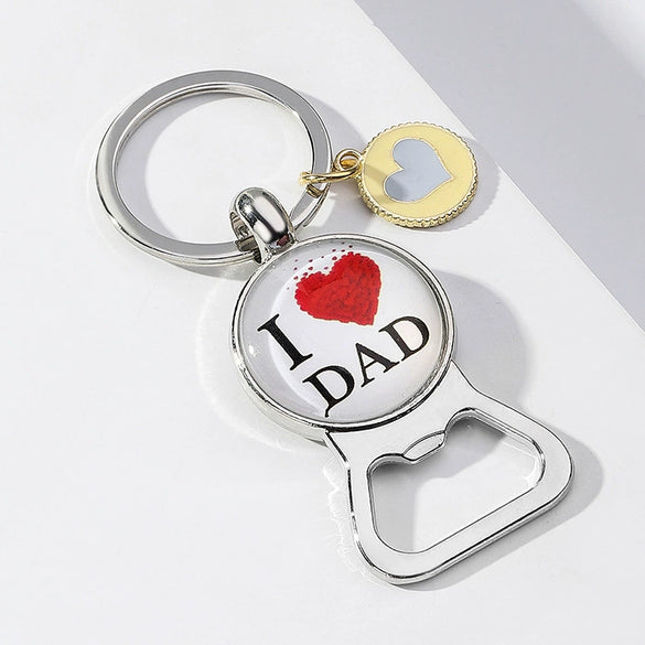 Metal Beer Bottle Opener Key Ring Creative Modern Art Style