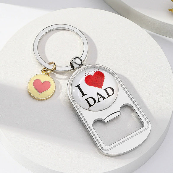 Metal Beer Bottle Opener Key Ring Creative Modern Art Style