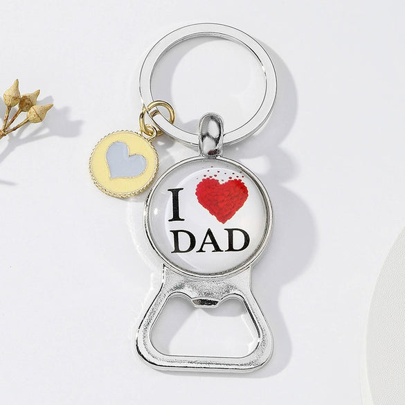 Metal Beer Bottle Opener Key Ring Creative Modern Art Style