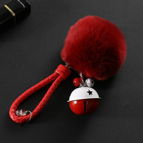 Metal Bell Braided Rope Girl Cute Creative Keychain Schoolbag Pendant