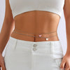 Metal Body Chain For Women With Double Circle Small Butterfly Tassel Simple Style
