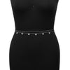 Metal Body Chain For Women With Double Circle Small Butterfly Tassel Simple Style