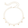 Metal Body Chain For Women With Double Circle Small Butterfly Tassel Simple Style