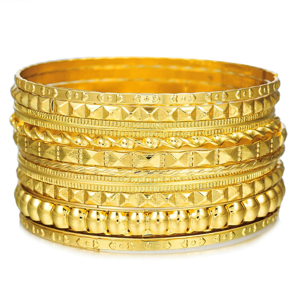 Metal Bohemian Retro Exaggerated Mix And Match Hollow Love Geometric Iron Electroplated Bracelet Jewelry