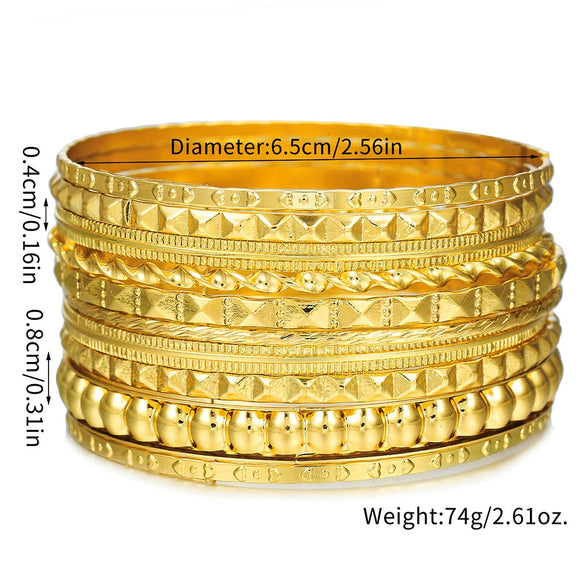Metal Bohemian Retro Exaggerated Mix And Match Hollow Love Geometric Iron Electroplated Bracelet Jewelry