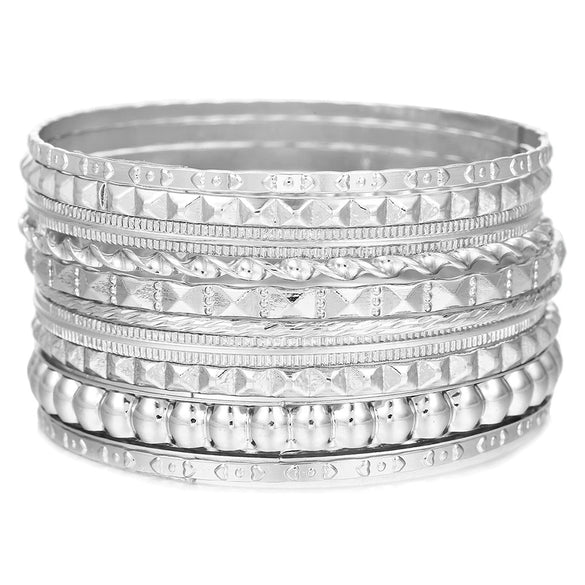 Metal Bohemian Retro Exaggerated Mix And Match Hollow Love Geometric Iron Electroplated Bracelet Jewelry