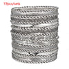 Metal Bohemian Retro Exaggerated Mix And Match Hollow Love Geometric Iron Electroplated Bracelet Jewelry