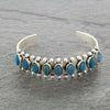 Metal Bohemian Style Turquoise Open Electroplated Bracelet With Retro Pattern For Female