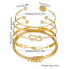 Metal Bohemian Style Vintage Overlapping Open Bracelet With Geometric Pattern And Electroplating For Women And Couple Ferroalloy Material