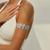 Metal Bow And Sunflower Pattern Arm Bracelet With Electroplating