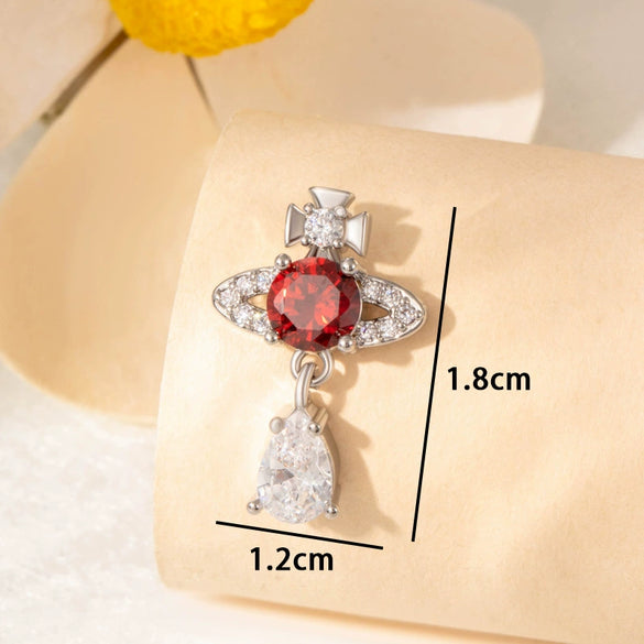 Metal Bow Pattern Electroplated Girls' Earrings