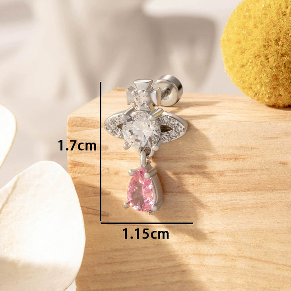 Metal Bow Pattern Electroplated Girls' Earrings