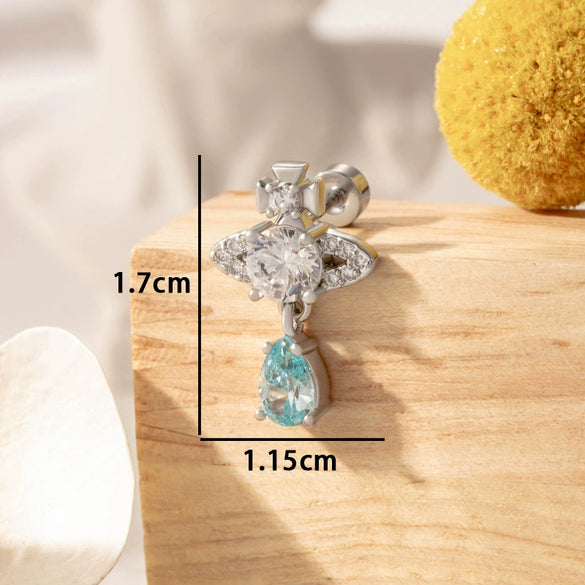 Metal Bow Pattern Electroplated Girls' Earrings