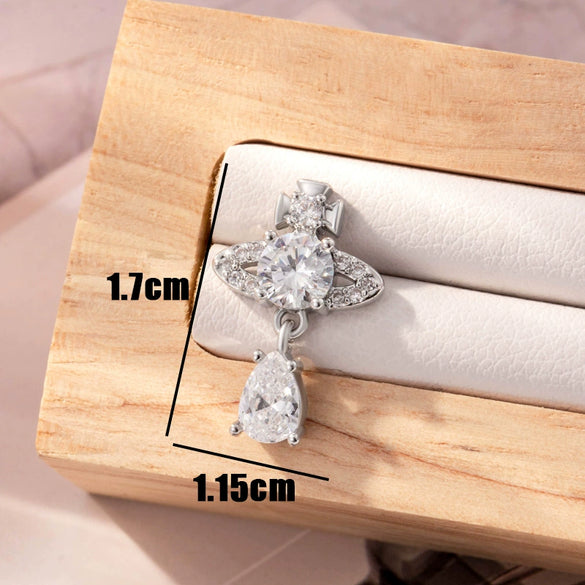 Metal Bow Pattern Electroplated Girls' Earrings