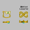 Metal Bow Shape Electroplated Unisex Ear Bone Nail Piercing Jewelry