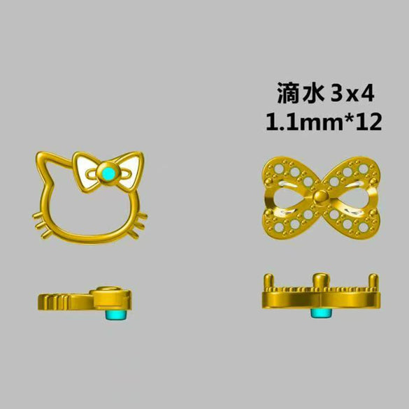 Metal Bow Shape Electroplated Unisex Ear Bone Nail Piercing Jewelry