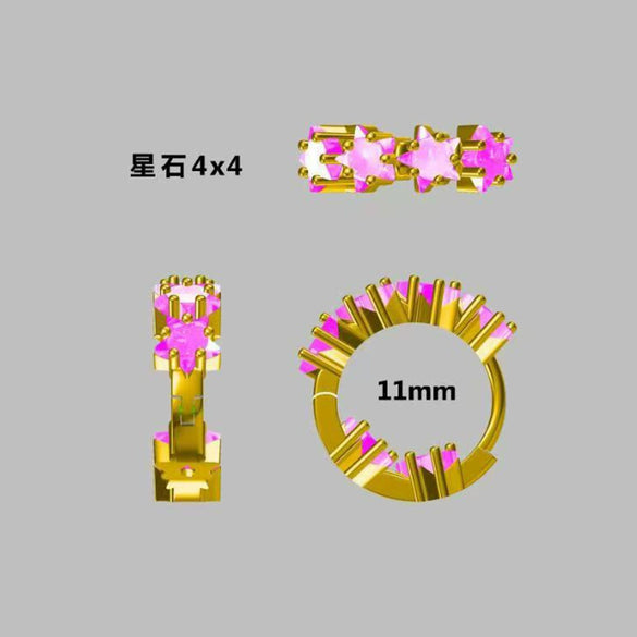 Metal Bow Shape Electroplated Unisex Ear Bone Nail Piercing Jewelry