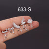 Metal Bow Zircon Electroplated Women's Fashion Simple Ear Clip Earrings