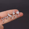 Metal Bow Zircon Electroplated Women's Fashion Simple Ear Clip Earrings