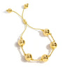Metal Bracelet Copper Geometric Style Electroplating Round Bead Love Pearl Unisex