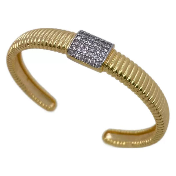Metal Bracelet Fashion Style Copper Electroplated 18K Gold Geometric Jewelry