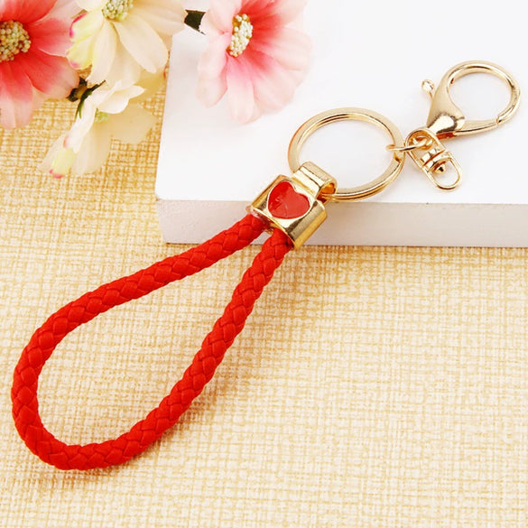 Metal Braided Rope Cartoon Key Chain For Girls