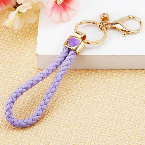 Metal Braided Rope Cartoon Key Chain For Girls