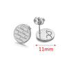 Metal Braided Threaded Round Ring Earring Accessories Gold Plated Handmade With Hirback Pattern