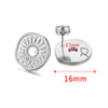 Metal Braided Threaded Round Ring Earring Accessories Gold Plated Handmade With Hirback Pattern