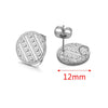 Metal Braided Threaded Round Ring Earring Accessories Gold Plated Handmade With Hirback Pattern