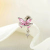 Metal Butterfly Cross Pendant Cartilage Piercing Ear Bone Nail With Zirconia For Women