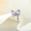 Metal Butterfly Cross Pendant Cartilage Piercing Ear Bone Nail With Zirconia For Women