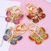 Metal Butterfly Diamond Color Cute Women's Keychain Bag Pendant