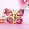 Metal Butterfly Diamond Color Cute Women's Keychain Bag Pendant