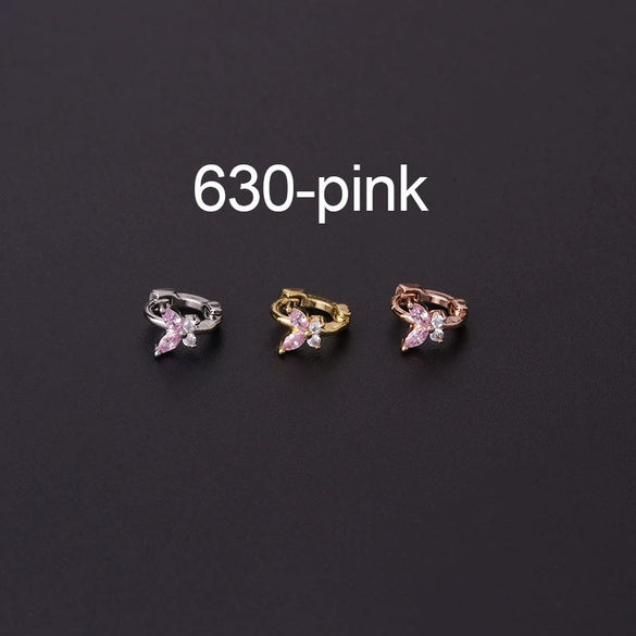 Metal Butterfly Electroplated Women's Fashion Piercing Earrings