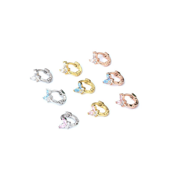 Metal Butterfly Electroplated Women's Fashion Piercing Earrings