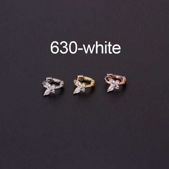 Metal Butterfly Electroplated Women's Fashion Piercing Earrings