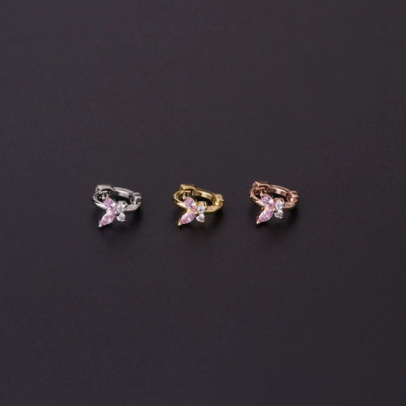 Metal Butterfly Electroplated Women's Fashion Piercing Earrings