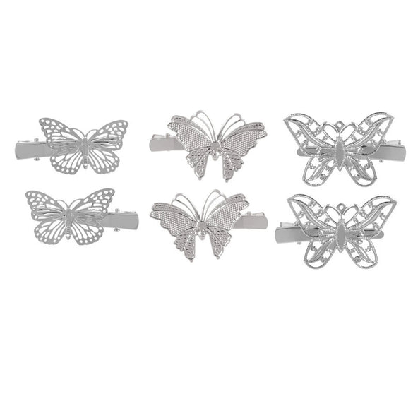 Metal Butterfly Hairpin Electroplated Women's Retro Creative Hair Accessories