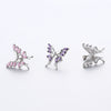 Metal Butterfly Titanium Steel Electroplated Geometric Women's Earrings
