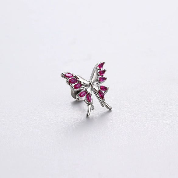 Metal Butterfly Titanium Steel Electroplated Geometric Women's Earrings