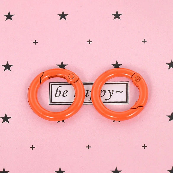 Metal Candy Color Paint Door Buckle Spring Ring Bag Chain Buckle Key Chain Accessories
